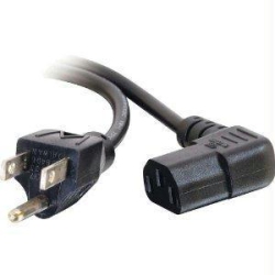CABLES TO GO C2G 10Ft 18 Awg Universal Right Angle Power Cord (Nema 5-15P to Iec320C13R)