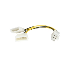 STARTECH 6In Lp4 to 6 Pin PCi Express Video Card Power Cable Adapter