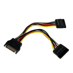 STARTECH 6In SATA Power Y Splitter Cable Adapter - M/f
