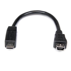 STARTECH 6In Micro USB to Mini USB Adapter Cable M/f