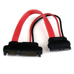 STARTECH 6In Slimline SATA to SATA Adapter With Power - F/m