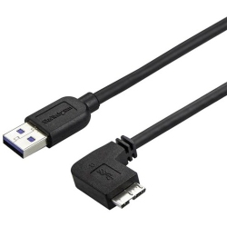 STARTECH.COM Startech 2M 6 Ft Slim Micro USB 3.0 Cable - USB 3.0 A to Right-Angle Micro USB - USB 3.1 Gen 1 (5 GBps)