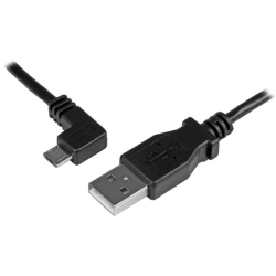 STARTECH 3 Ft Left Angle Micro-USB Charge-And-Sync Cable M/m 30/24 Awg