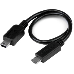 STARTECH 8In USB Otg Cable - Micro USB to Mini USB - M/m