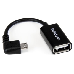 STARTECH 5In Right Angle Micro USB to USB Otg Host Adapter M/f