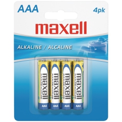 MAXELL Aaa 4-Pack Alkaline Batteries - 723865 - Lr034Bp (Carded)