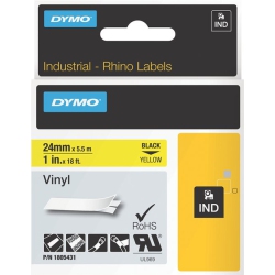 DYMO/CARDSCAN/ROLODE Dymo Black On Color Coded Label In Yellow