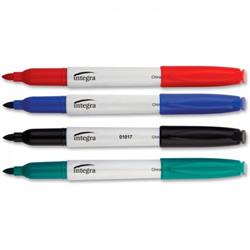INTEGRA Bullet Tip Dry-Erase Whiteboard Marker Set