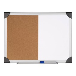 LORELL Dry Erase Aluminum Frame Cork Combo Boards (19290)