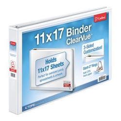 CARDINAL Clearvue Overlay Tabloid D-Ring Binders (22122)