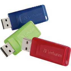 VERBATIM 8GB USB 2.0 Flash Drive - 3 Pack (98703)
