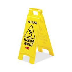 RUBBERMAID Wet Floor Caution Sign (611285Yel)