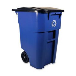 RUBBERMAID Brute Recycling Rollout Container With Lid (9W2773Blue)
