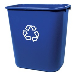 RUBBERMAID 2956-73 Deskside Recycling Container (295673Blue)