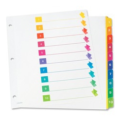 TOPS Rapidx Colour Coded Index Dividers (Cr21310Nsr)