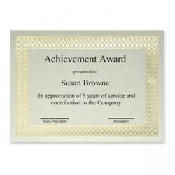 FIRST BASE Classic Foil/linen Certificate In Gold
