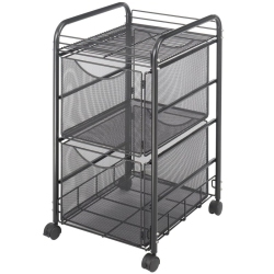 SAFCO Onyx Double Mesh Mobile File Cart (5212Bl)