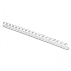 FELLOWES Plastic Combs - Round Back, 3/8", 55 Sheets, White, 100 Pack
