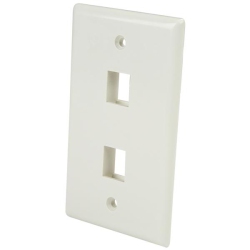 STARTECH Dual Outlet Rj45 Universal Wall Plate In White