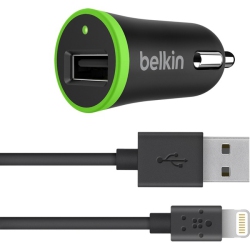 BELKIN Boost?up Car Charger With Chargesync Cable(12 Watt/2.4 Amp)