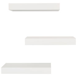 Maine 12" 3-Piece Wall Shelf - White