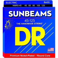 DR HANDMADE STRINGS Sunbeams 5-String Bass Strings, Medium (45-125)
