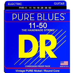 DR HANDMADE STRINGS Pure Blues Electric Guitar Strings, Heavy (11-50)