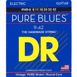 DR HANDMADE STRINGS Pure Blues Electric Guitar Strings, Light (9-42)