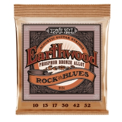 ERNIE BALL Earthwood Rock And Blues Phosphor Bronze Acoustic Guitar Strings With Plain G