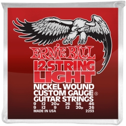 ERNIE BALL 2233 12-String Nickel Wound Electric Guitar Strings - Light