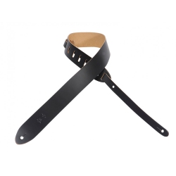 LEVY'S M12 2 Leather Guitar Strap - In Black