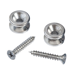 PLANET WAVES Pweo202 Solid Brass End Pins - Chrome - Pair