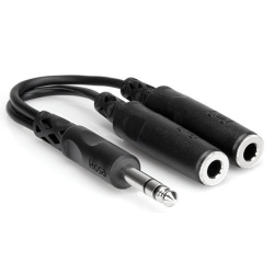 HOSA Y Cable - 1/4 Trs to Dual 1/4 Trsf