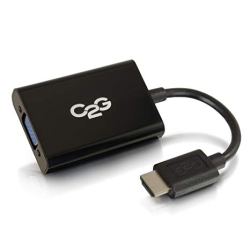 CABLES TO GO C2G HDMI Male to VGA And Stereo Audio Female Adapter Converter Dongle for Tvs, L