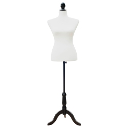 HOMCOM Female Dress Form Mannequin Stand Torso Dressmaker Display Fashion Design Stand (White) In Multicolor