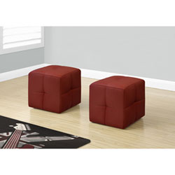 Fabric Footrest Ottoman (Set of 2) - Vintage