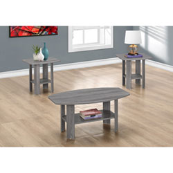 Contemporary 3-Piece Table Set - Grey