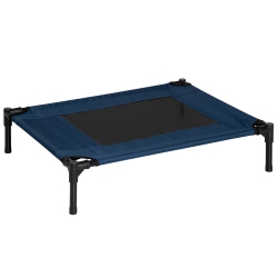 PAWHUT Elevated Dog Bed, Raised Dog Cot for M Sized Dogs, Indoor & Outdoor, 30" X 24" X 7" In Blue