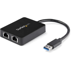 STARTECH USB 3.0 Dual Gigabit Ethernet Adapter Nic W/ USB Port