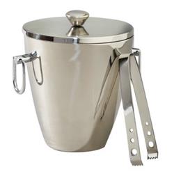 ELEGANCE Victoria Stainless Steel Ice Bucket With Tongs