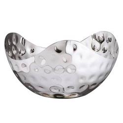 ELEGANCE 10" Bolt Hammered Stainless Steel Triangular Bowl