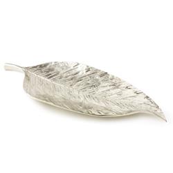 ELEGANCE Long Leaf Platter, Nickel Plated Aluminmum