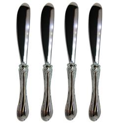 ELEGANCE Silver-Plate Rim Pate Knifes Set, 5.25