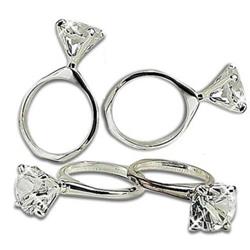 ELEGANCE Diamond Ring Napkin Rings Set Of 4, 1"x2.75"x1.75