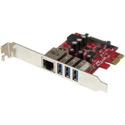 STARTECH 3 Port PCi Express USB 3.0 Card + Gigabit Ethernet