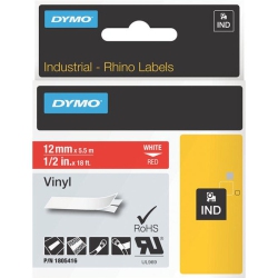 DYMO White On Color Coded Label In Red