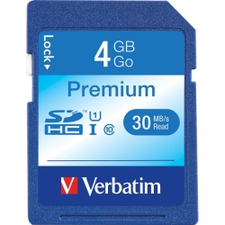 VERBATIM 4GB Premium Sdhc Memory Card, Uhs-I U1 Class 10 (96171)