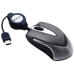 VERBATIM USB-C Mini Optical Travel Mouse - In Black