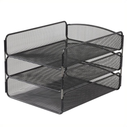 SAFCO Ony Triple Tray Organizer In In Black