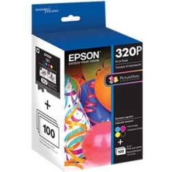 EPSON T320P Ink Cartridge/paper Kit - Black, Cyan, Magenta In Yellow